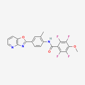 2,3,5,6-tetrafluoro-4-methoxy-N-(2-methyl-4-[1,3]oxazolo[4,5-b]pyridin-2-ylphenyl)benzamide