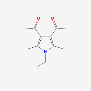 molecular formula C12H17NO2 B4322750 1,1'-(1-ethyl-2,5-dimethyl-1H-pyrrole-3,4-diyl)diethanone 