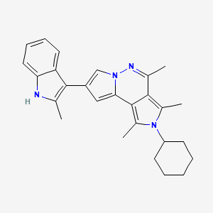 2-cyclohexyl-1,3,4-trimethyl-8-(2-methyl-1H-indol-3-yl)-2H-dipyrrolo[1,2-b:3',4'-d]pyridazine