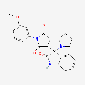 2'-(3-methoxyphenyl)-3a',6',7',8',8a',8b'-hexahydro-1'H-spiro[indole-3,4'-pyrrolo[3,4-a]pyrrolizine]-1',2,3'(1H,2'H)-trione