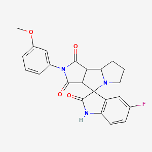 5-fluoro-2'-(3-methoxyphenyl)-3a',6',7',8',8a',8b'-hexahydro-1'H-spiro[indole-3,4'-pyrrolo[3,4-a]pyrrolizine]-1',2,3'(1H,2'H)-trione