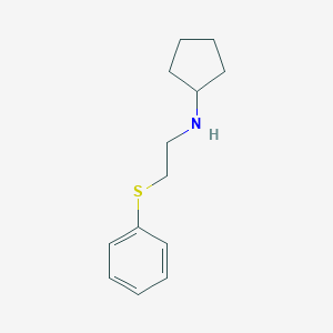 molecular formula C13H19NS B432279 N-(2-phenylsulfanylethyl)cyclopentanamine CAS No. 723248-66-6