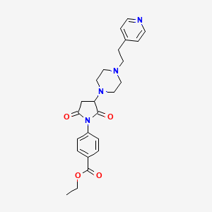 ethyl 4-{2,5-dioxo-3-[4-(2-pyridin-4-ylethyl)piperazin-1-yl]pyrrolidin-1-yl}benzoate