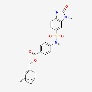 1-adamantylmethyl 4-{[(1,3-dimethyl-2-oxo-2,3-dihydro-1H-benzimidazol-5-yl)sulfonyl]amino}benzoate