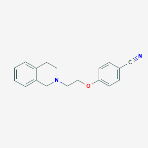 molecular formula C18H18N2O B432284 4-[2-(3,4-dihydro-2(1H)-isoquinolinyl)ethoxy]benzonitrile CAS No. 723248-81-5