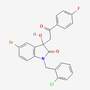 5-bromo-1-(2-chlorobenzyl)-3-[2-(4-fluorophenyl)-2-oxoethyl]-3-hydroxy-1,3-dihydro-2H-indol-2-one