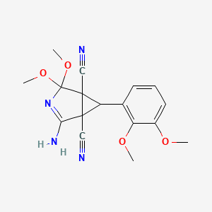 2-amino-6-(2,3-dimethoxyphenyl)-4,4-dimethoxy-3-azabicyclo[3.1.0]hex-2-ene-1,5-dicarbonitrile