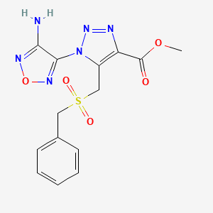 METHYL 1-(4-AMINO-1,2,5-OXADIAZOL-3-YL)-5-(PHENYLMETHANESULFONYLMETHYL)-1H-1,2,3-TRIAZOLE-4-CARBOXYLATE