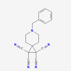 molecular formula C18H15N5 B4323218 6-benzyl-6-azaspiro[2.5]octane-1,1,2,2-tetracarbonitrile 