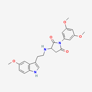 1-(3,5-dimethoxyphenyl)-3-{[2-(5-methoxy-1H-indol-3-yl)ethyl]amino}pyrrolidine-2,5-dione