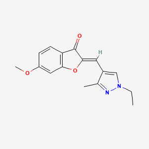 2-[(1-ethyl-3-methyl-1H-pyrazol-4-yl)methylene]-6-methoxy-1-benzofuran-3(2H)-one