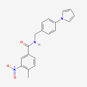 4-methyl-3-nitro-N-[4-(1H-pyrrol-1-yl)benzyl]benzamide