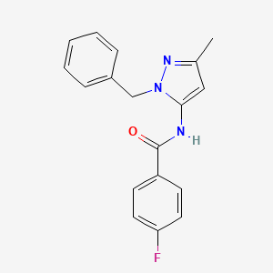 N-(1-benzyl-3-methyl-1H-pyrazol-5-yl)-4-fluorobenzamide