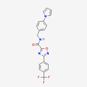 N-[4-(1H-pyrrol-1-yl)benzyl]-3-[4-(trifluoromethyl)phenyl]-1,2,4-oxadiazole-5-carboxamide