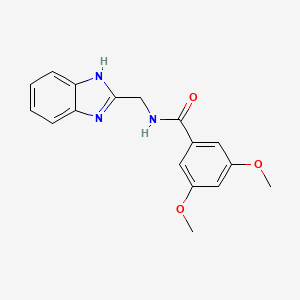 molecular formula C17H17N3O3 B4323295 N-(1H-benzimidazol-2-ylmethyl)-3,5-dimethoxybenzamide 