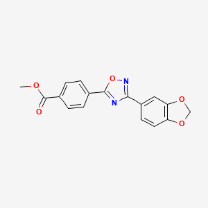 molecular formula C17H12N2O5 B4323315 methyl 4-[3-(1,3-benzodioxol-5-yl)-1,2,4-oxadiazol-5-yl]benzoate 