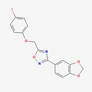 3-(1,3-benzodioxol-5-yl)-5-[(4-iodophenoxy)methyl]-1,2,4-oxadiazole