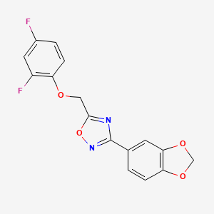 [3-(1,3-BENZODIOXOL-5-YL)-1,2,4-OXADIAZOL-5-YL]METHYL (2,4-DIFLUOROPHENYL) ETHER