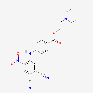 molecular formula C21H21N5O4 B4323333 2-(diethylamino)ethyl 4-[(4,5-dicyano-2-nitrophenyl)amino]benzoate 