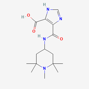 molecular formula C15H24N4O3 B4323343 5-{[(1,2,2,6,6-pentamethylpiperidin-4-yl)amino]carbonyl}-1H-imidazole-4-carboxylic acid 