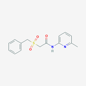molecular formula C15H16N2O3S B432336 N-(6-methyl-2-pyridinyl)-2-(phenylmethyl)sulfonylacetamide CAS No. 757217-54-2
