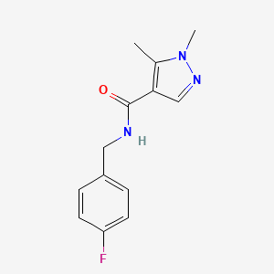 N-(4-fluorobenzyl)-1,5-dimethyl-1H-pyrazole-4-carboxamide