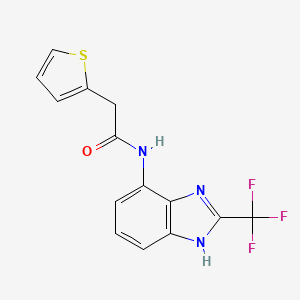 2-(THIOPHEN-2-YL)-N-[2-(TRIFLUOROMETHYL)-1H-13-BENZODIAZOL-4-YL]ACETAMIDE