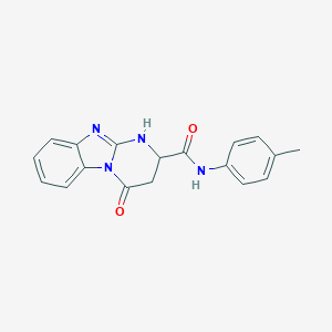 molecular formula C18H16N4O2 B432345 N-(4-methylphenyl)-4-oxo-1,2,3,4-tetrahydropyrimido[1,2-a]benzimidazole-2-carboxamide CAS No. 956184-41-1