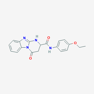molecular formula C19H18N4O3 B432347 N-(4-ethoxyphenyl)-4-oxo-1,2,3,4-tetrahydropyrimido[1,2-a]benzimidazole-2-carboxamide CAS No. 956747-32-3