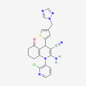 2-amino-1-(2-chloropyridin-3-yl)-5-oxo-4-[4-(1H-1,2,4-triazol-1-ylmethyl)-2-thienyl]-1,4,5,6,7,8-hexahydroquinoline-3-carbonitrile