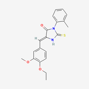 5-(4-ethoxy-3-methoxybenzylidene)-3-(2-methylphenyl)-2-thioxoimidazolidin-4-one