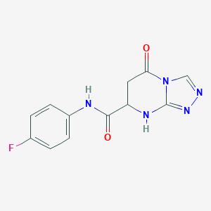 molecular formula C12H10FN5O2 B432351 N-(4-fluorophenyl)-5-oxo-5,6,7,8-tetrahydro[1,2,4]triazolo[4,3-a]pyrimidine-7-carboxamide CAS No. 956184-16-0