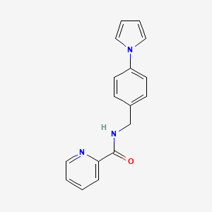 molecular formula C17H15N3O B4323522 N-[4-(1H-pyrrol-1-yl)benzyl]pyridine-2-carboxamide 