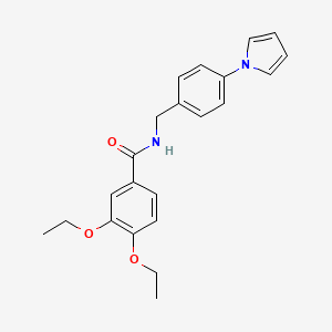 3,4-DIETHOXY-N-{[4-(1H-PYRROL-1-YL)PHENYL]METHYL}BENZAMIDE