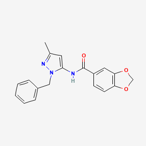 N-(1-BENZYL-3-METHYL-1H-PYRAZOL-5-YL)-2H-13-BENZODIOXOLE-5-CARBOXAMIDE