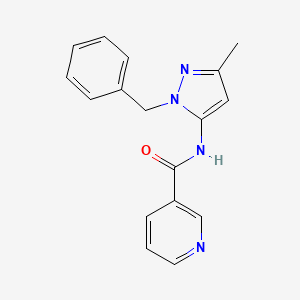 N-(1-benzyl-3-methyl-1H-pyrazol-5-yl)nicotinamide