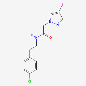 molecular formula C13H13ClIN3O B4323551 N-[2-(4-chlorophenyl)ethyl]-2-(4-iodo-1H-pyrazol-1-yl)acetamide 