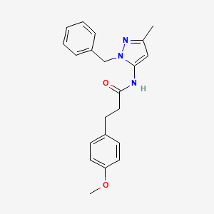 N-(1-benzyl-3-methyl-1H-pyrazol-5-yl)-3-(4-methoxyphenyl)propanamide