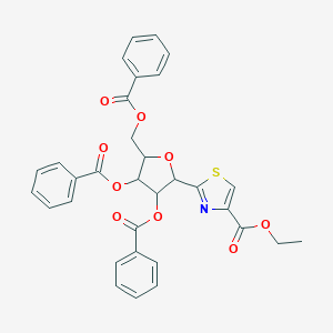 B043236 Ethyl 2-[3,4-dibenzoyloxy-5-(benzoyloxymethyl)oxolan-2-yl]-1,3-thiazole-4-carboxylate CAS No. 60084-09-5