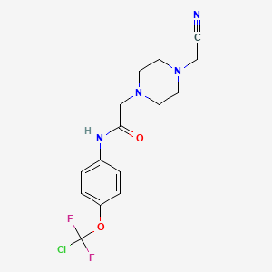 N-{4-[chloro(difluoro)methoxy]phenyl}-2-[4-(cyanomethyl)piperazin-1-yl]acetamide