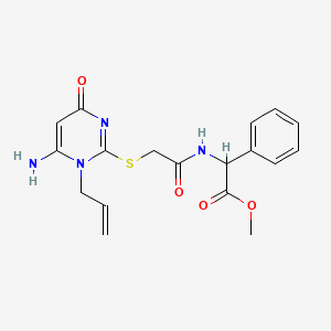 methyl ({[(1-allyl-6-amino-4-oxo-1,4-dihydropyrimidin-2-yl)thio]acetyl}amino)(phenyl)acetate