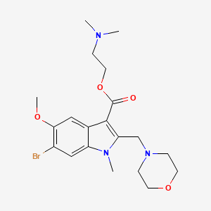 molecular formula C20H28BrN3O4 B4323634 2-(dimethylamino)ethyl 6-bromo-5-methoxy-1-methyl-2-(morpholin-4-ylmethyl)-1H-indole-3-carboxylate 