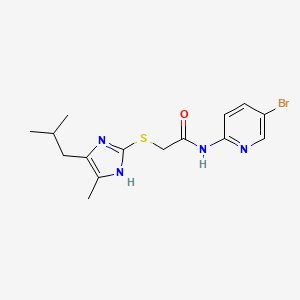 N-(5-bromopyridin-2-yl)-2-[(5-isobutyl-4-methyl-1H-imidazol-2-yl)thio]acetamide