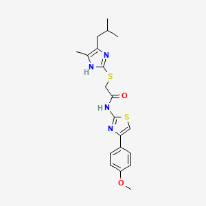 2-[(5-isobutyl-4-methyl-1H-imidazol-2-yl)thio]-N-[4-(4-methoxyphenyl)-1,3-thiazol-2-yl]acetamide