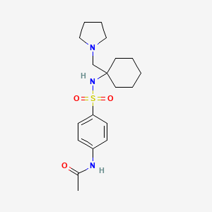 N-[4-({[1-(pyrrolidin-1-ylmethyl)cyclohexyl]amino}sulfonyl)phenyl]acetamide