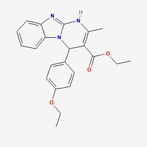 molecular formula C22H23N3O3 B4323679 ethyl 4-(4-ethoxyphenyl)-2-methyl-1,4-dihydropyrimido[1,2-a]benzimidazole-3-carboxylate 