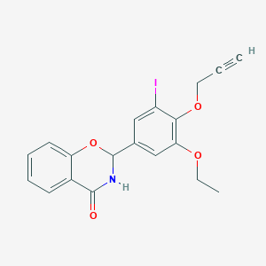 2-[3-ethoxy-5-iodo-4-(prop-2-yn-1-yloxy)phenyl]-2,3-dihydro-4H-1,3-benzoxazin-4-one