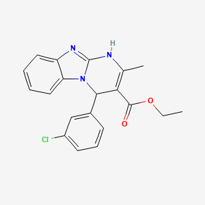 ethyl 4-(3-chlorophenyl)-2-methyl-1,4-dihydropyrimido[1,2-a]benzimidazole-3-carboxylate