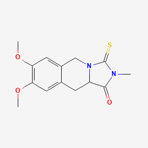 7,8-dimethoxy-2-methyl-3-thioxo-2,3,10,10a-tetrahydroimidazo[1,5-b]isoquinolin-1(5H)-one