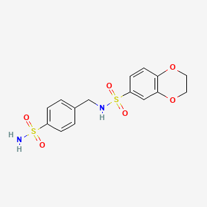 N-[4-(aminosulfonyl)benzyl]-2,3-dihydro-1,4-benzodioxine-6-sulfonamide